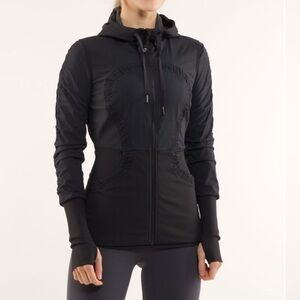 GUC Lululemon Dance Studio Jacket Black & Grey Reversible Size 8